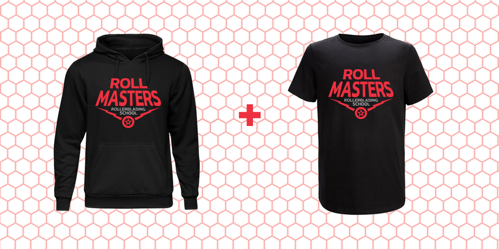 zestaw koszulka + bluza RollMasters Original - szkoła jazdy na rolkach w Olsztynie
